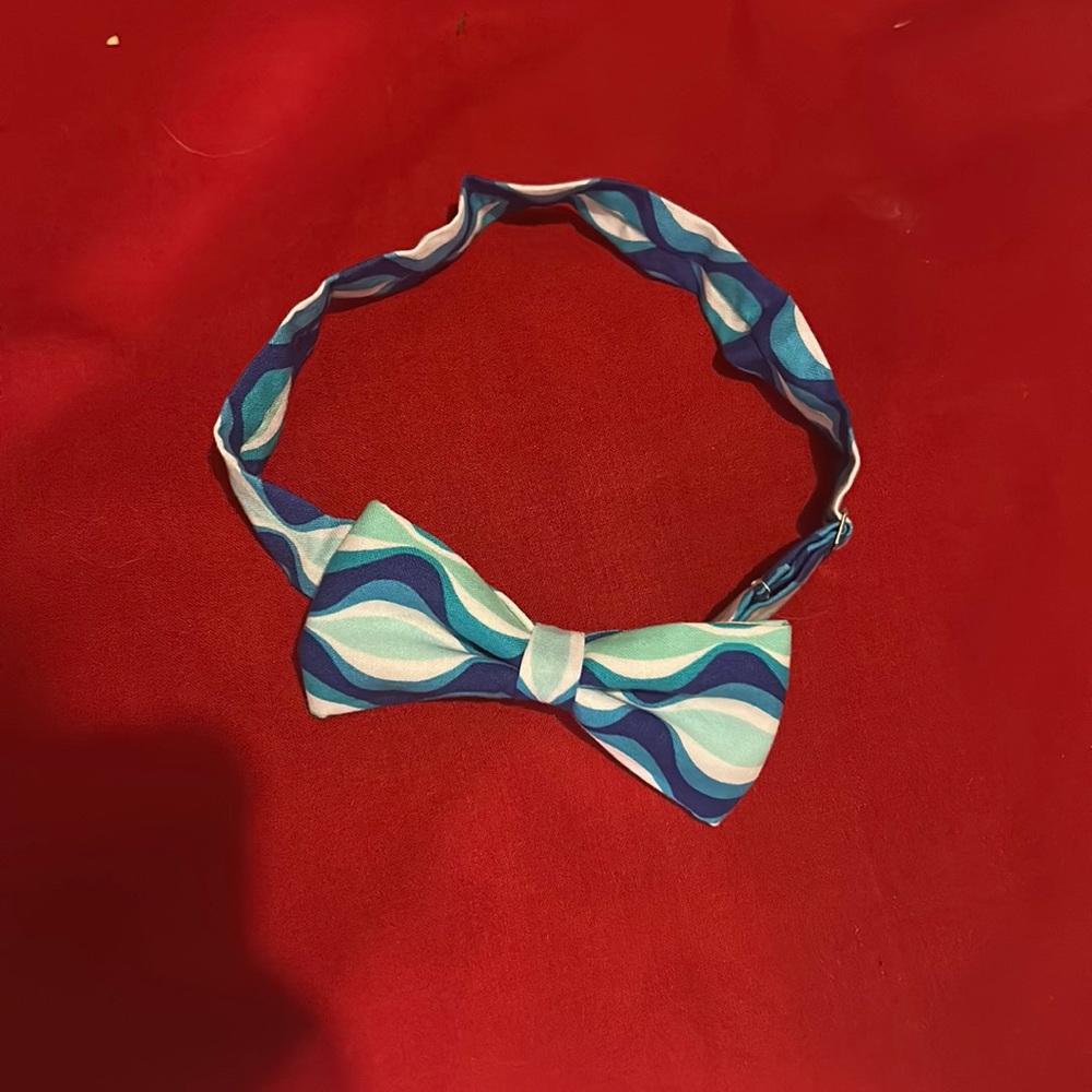 mens multi color blue bow tie